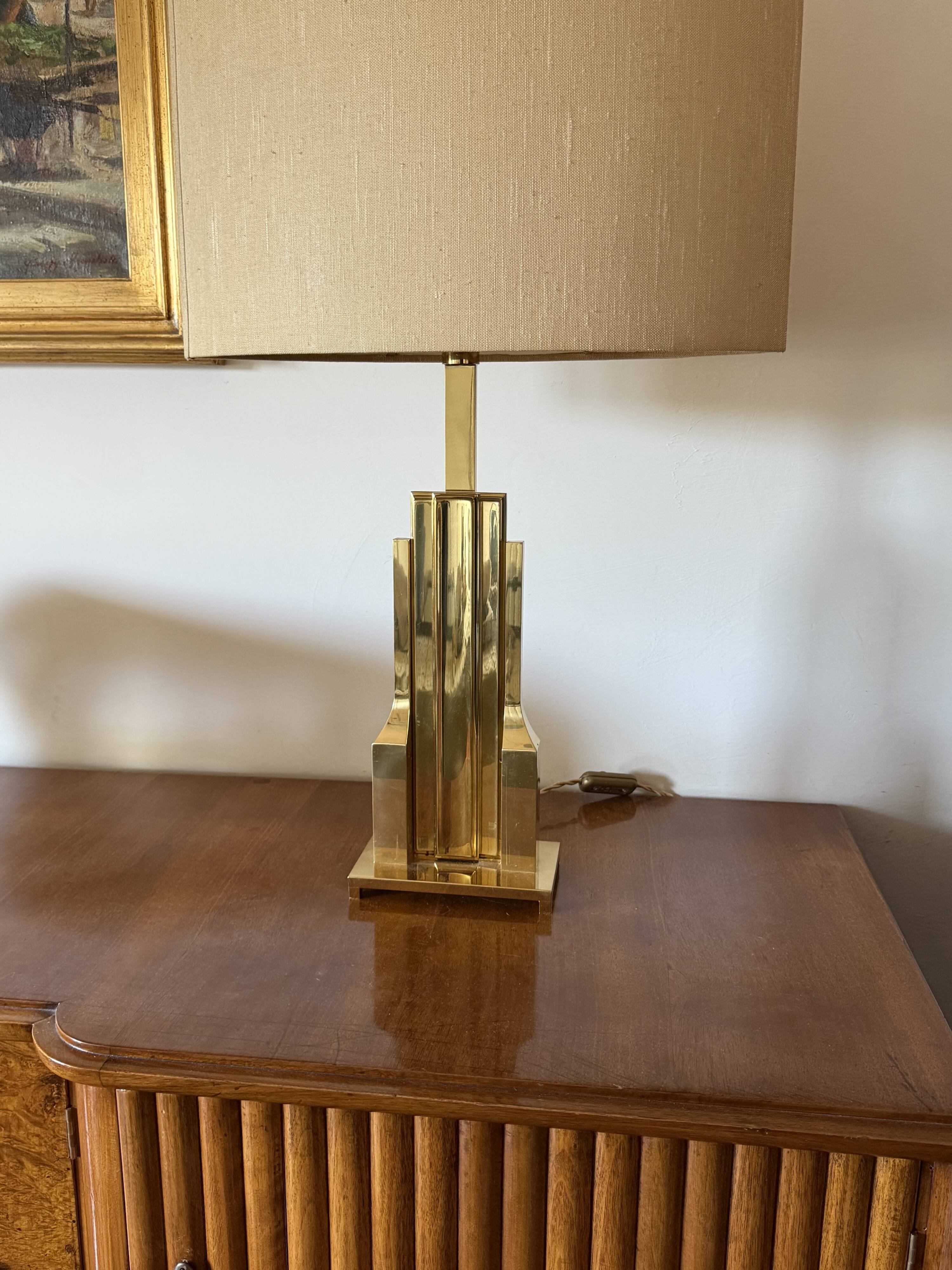 Luciano Frigerio, Hollywood Regency mod. Tartaro table lamp base, Italy 197