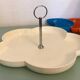 Servant vintage aperitif tray flower shape