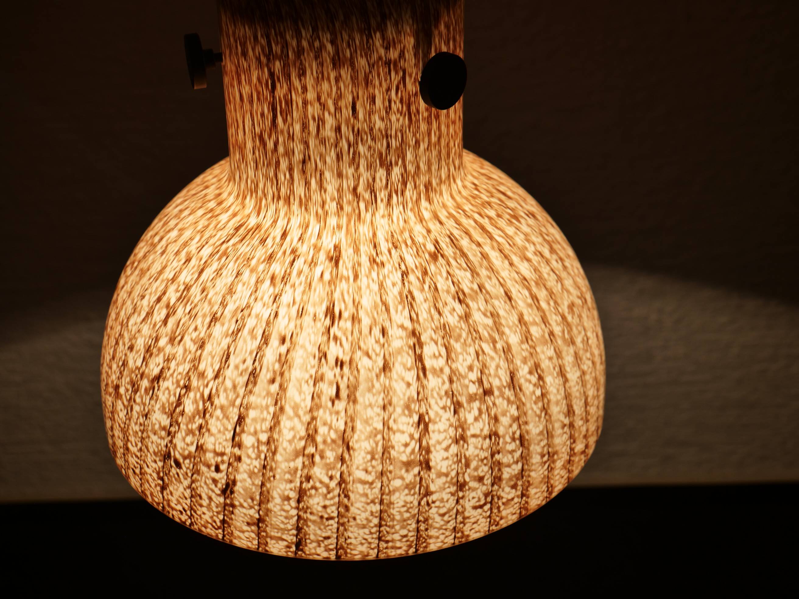 Peill and Putzler Design Glass Hanging Ceiling Lamp 1970s