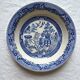 Hollow ironstone dish with blue Japanese decor