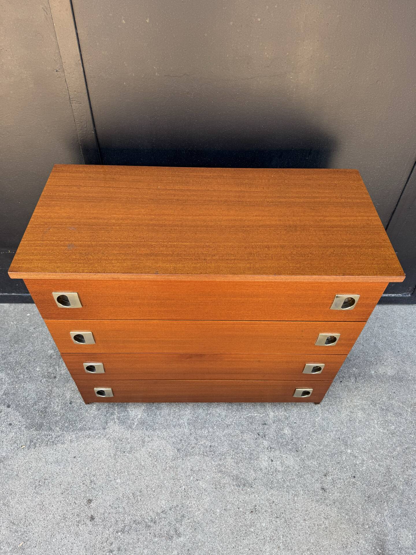 1960s teak Scandinavian style chest of drawers