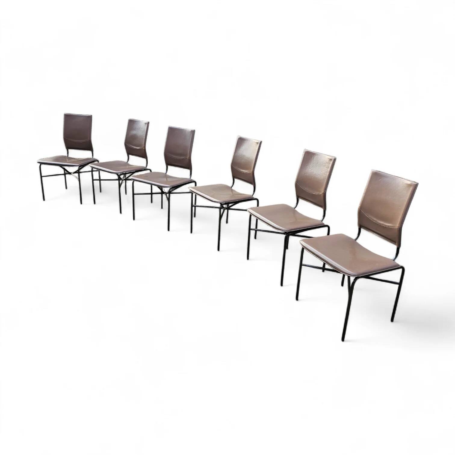 6 x dining chairs designed by Ross Littell / Matteo Grassi