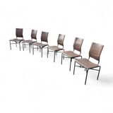 6 x dining chairs designed by Ross Littell / Matteo Grassi