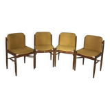 Set of 4 italian style chairs 1960 - rosewood and fabric