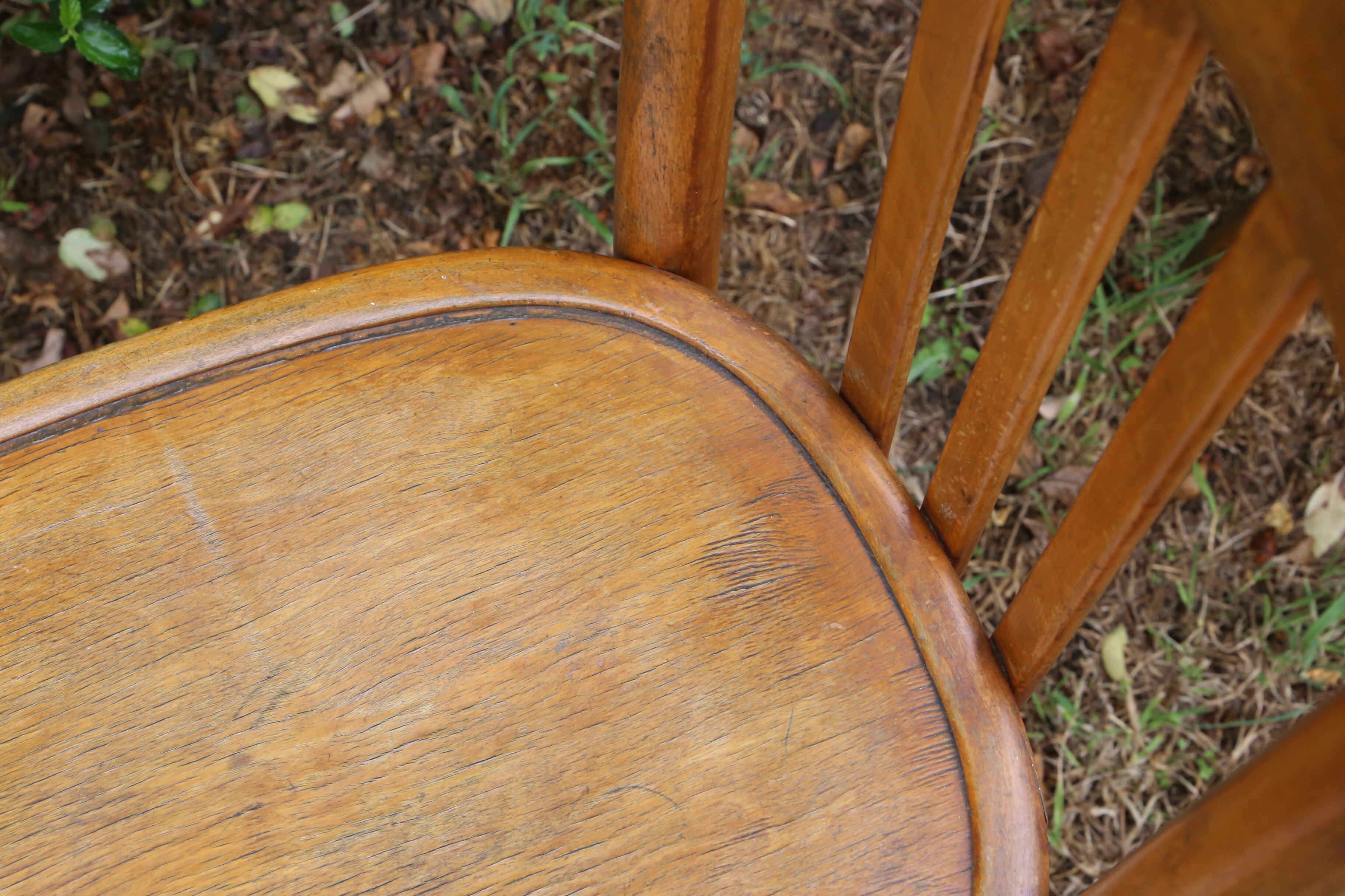 Lot of 6 Mahieu bistro chairs, numbered