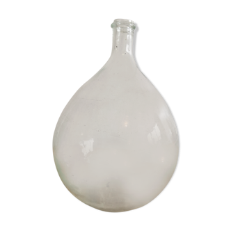 Demijohn in vintage transparent glass
