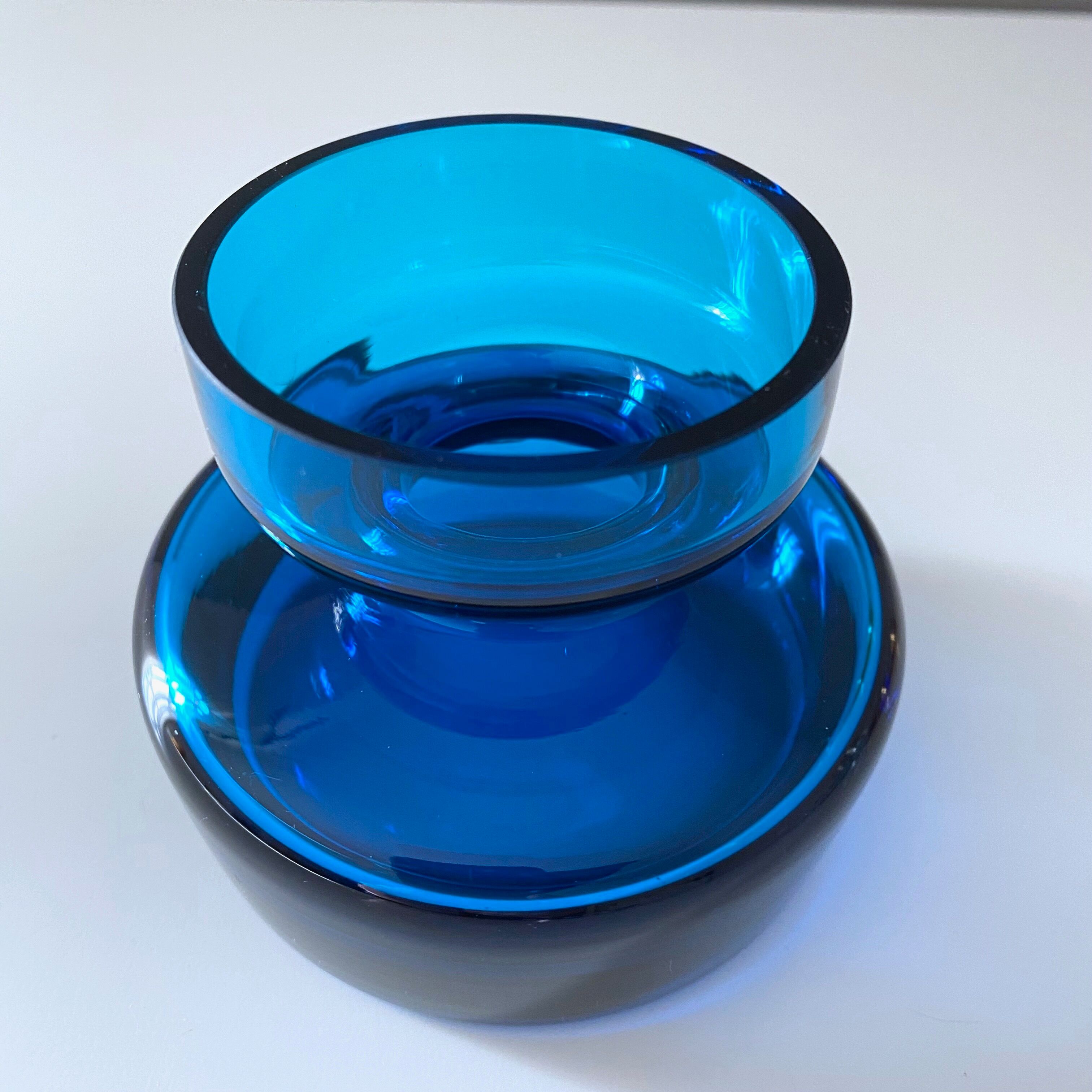 Midmodern vase petrol, vintage vase, 60's interior