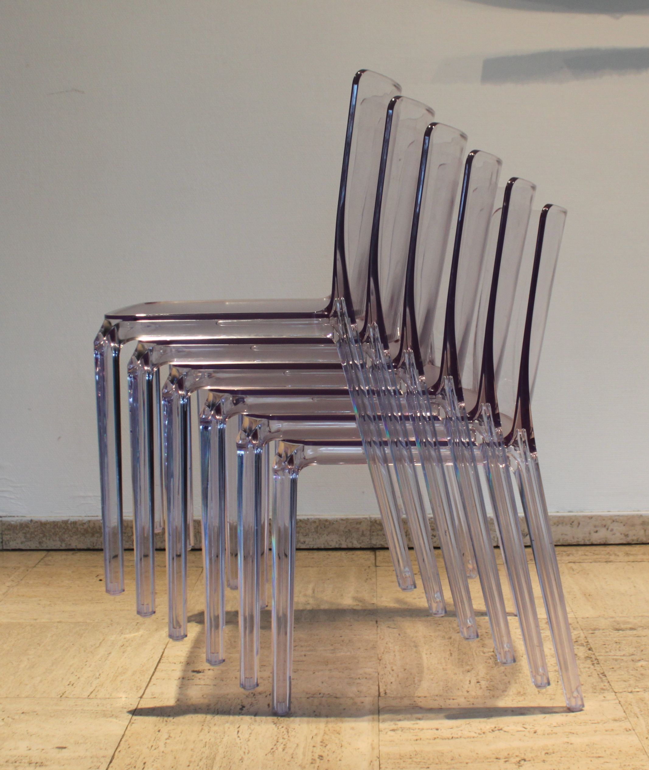 Set of 6 Blitz 140 chairs by Marco Pocci and Claudio Dondoli for Pedrali, Italy.