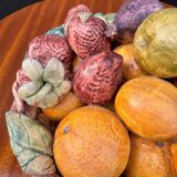 Fruit basket trompe l'œil Portugal 1970s