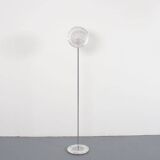 Lampadaire vintage italien "eye" en chrome, verre de Murano et marbre, 1970s