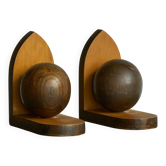 Art Deco wooden bookends from the 1930s.