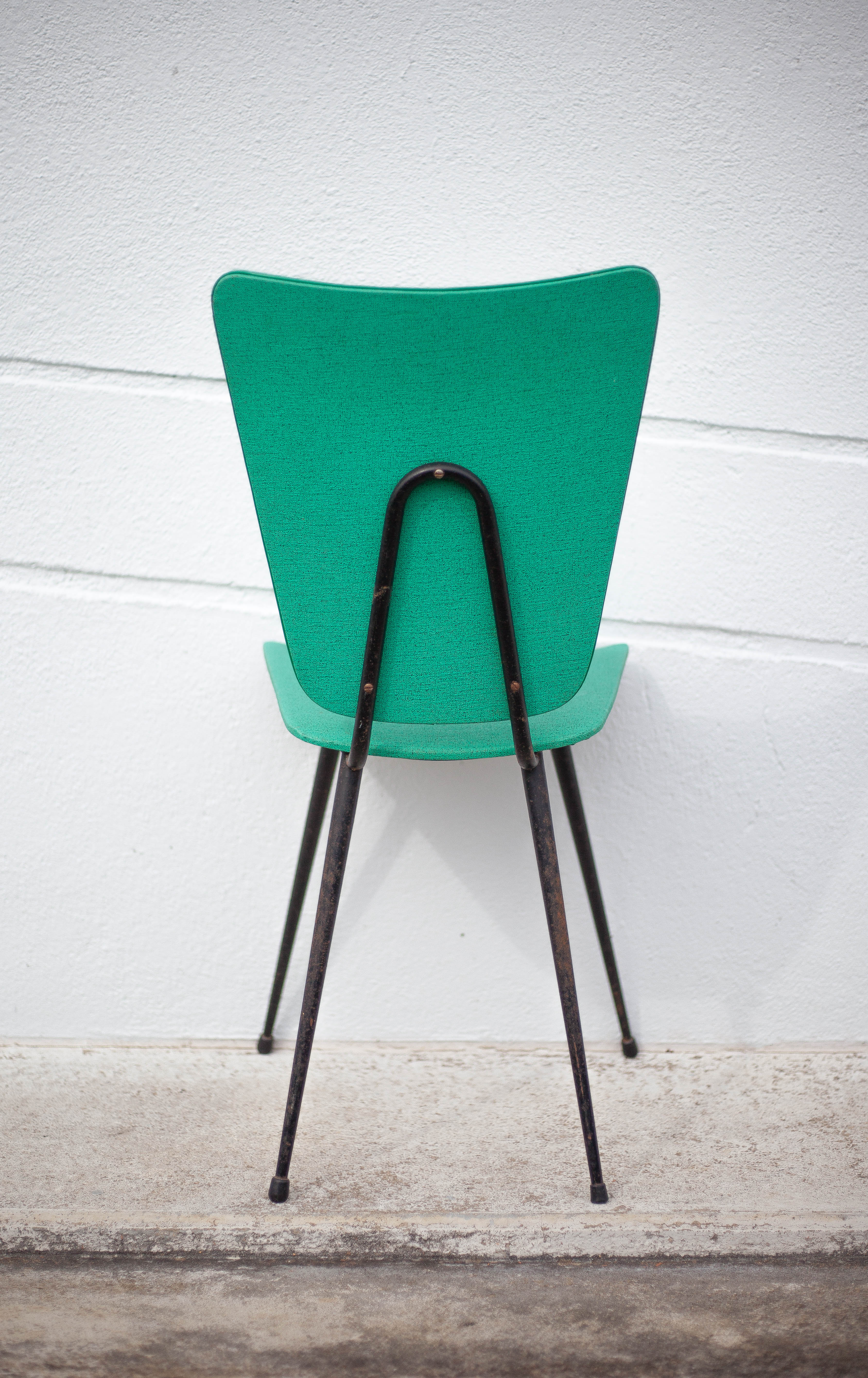 Chair in green skaï, 50