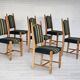 1970s, set 6 pcs of Danish dinning chairs, original good condition, furniture wool.