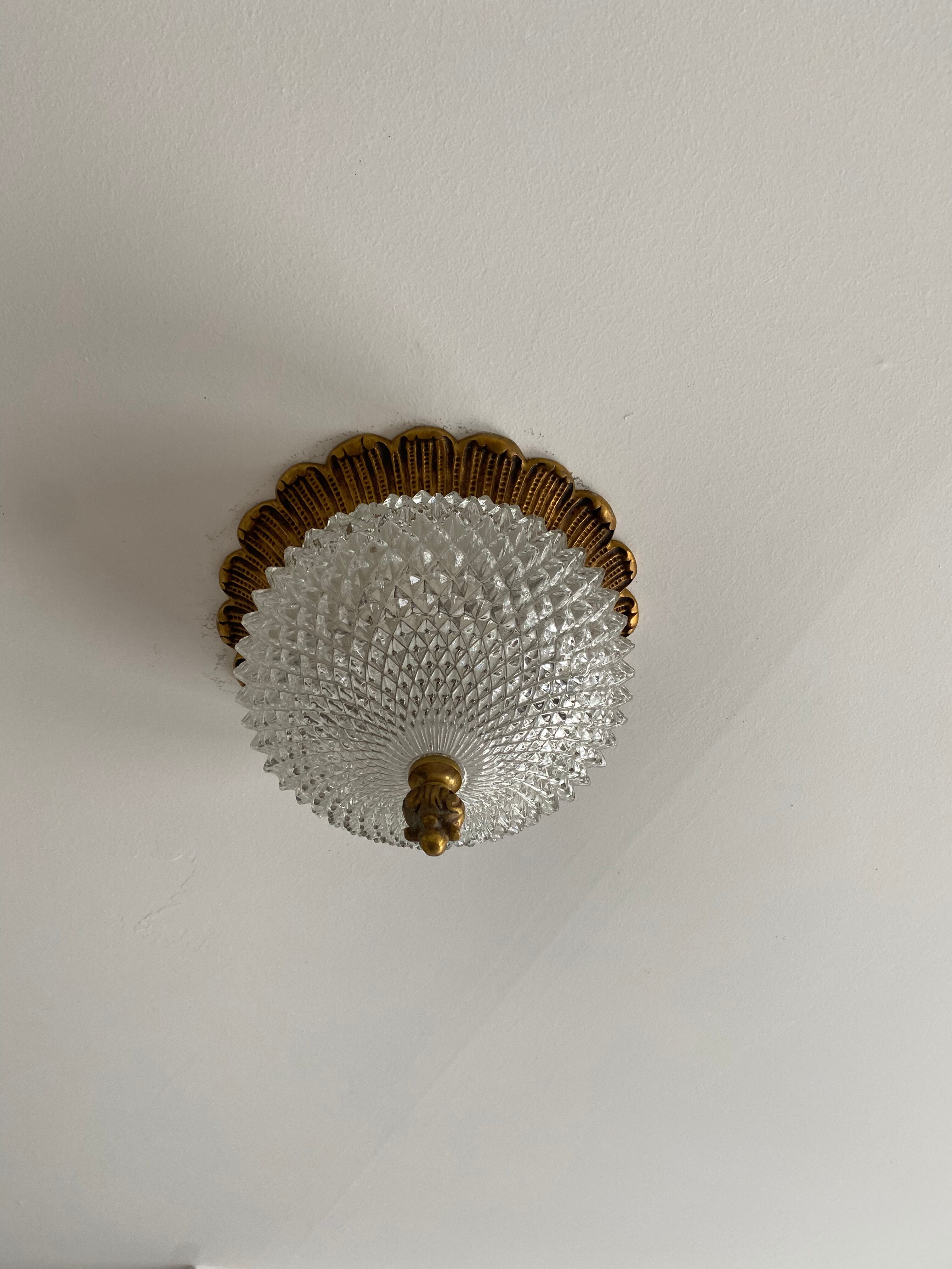 Vintage diamond tip ceiling lamp