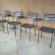 Set table and 4 armchairs bistro garden Tolix Xavier Pauchard 1950s