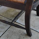 Pair of vintage straw seat armchairs from the 30s/40s.