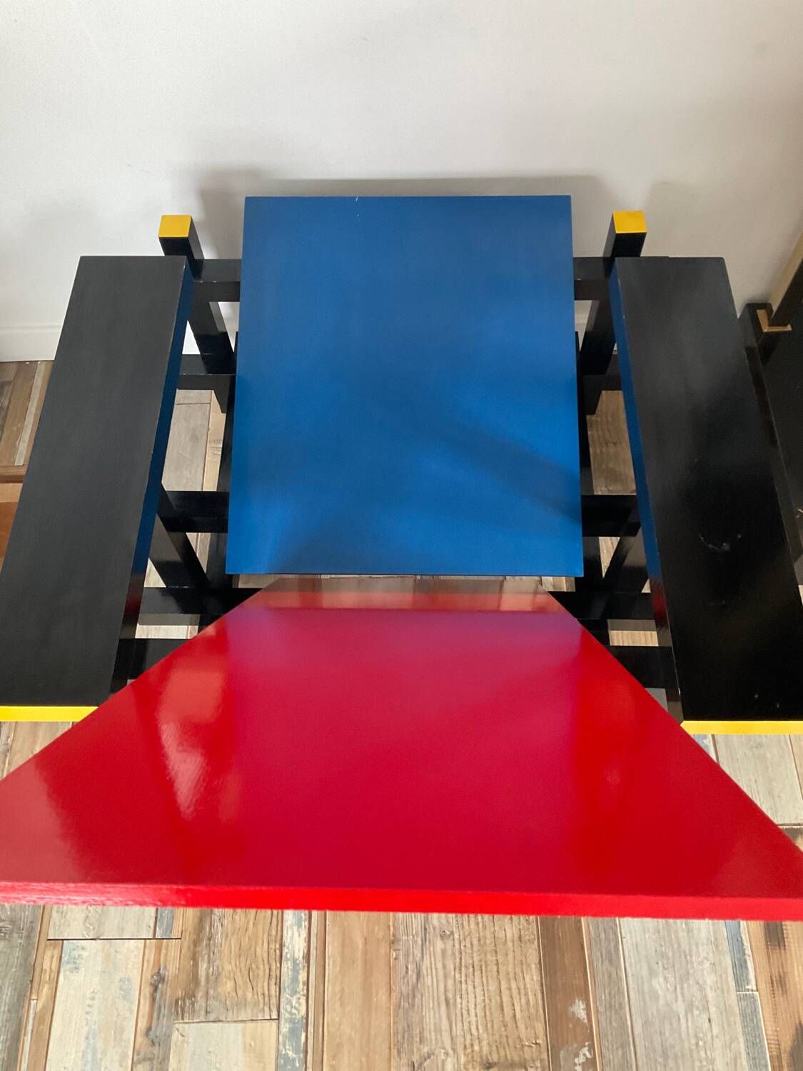 “Red and blue” lounge chair in the style of Gerrit Rietveld