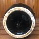 Old morvan small mass pitcher black & red ceramic vintage