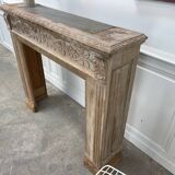 Old solid oak fireplace mantle from the late 19th century