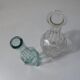 2 vintage 50s molded glass decanters