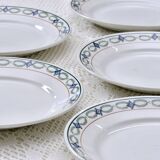 Assiettes terre de fer polychrome St Amand