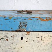 Small antique painted pine chest – Poland, around 1930