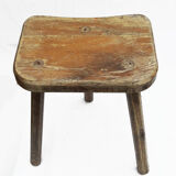 Solid wood milking stool