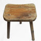 Solid wood milking stool