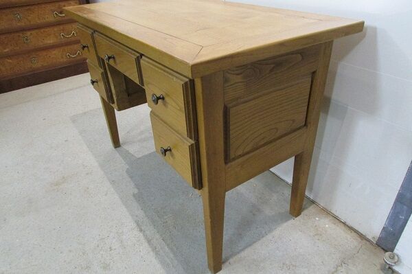 Danish-style blond oak desk