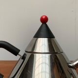 Postmodern Japanese kettle in stainless steel, set of 2