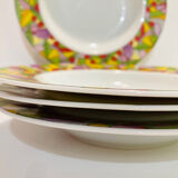 4 hollow porcelain plates pattern multico Lubiana