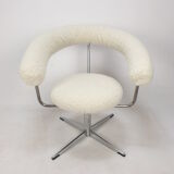 Set of 2 round armchairs, 1970's