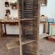 Modular wooden shelving screen