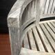 oval garden bench vintage solid teak "franck west" rare curved shape