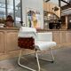 80s leather armchair