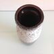 Vase tube brown and gray ceramic Fat Lava / vintage 60s-70s