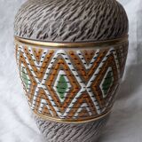 Signed stoneware vase