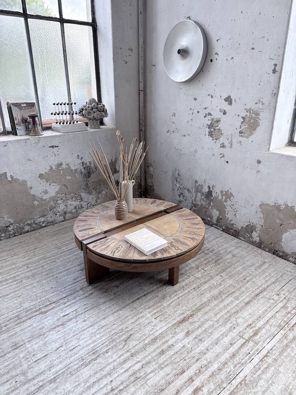 Table basse Roger Capron « grain de café »