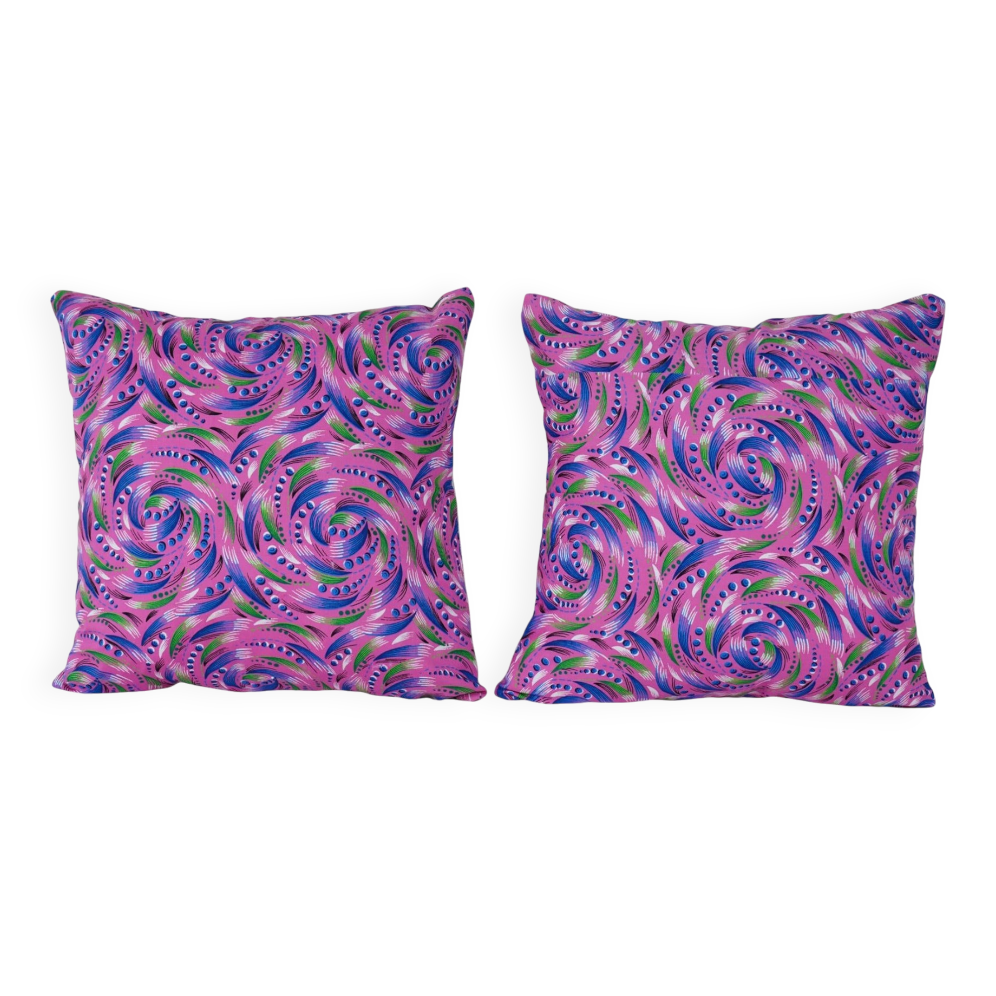 Set of 2 vintage Turkish cushion covers 41x41 cm