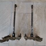 Pair of bronze andirons