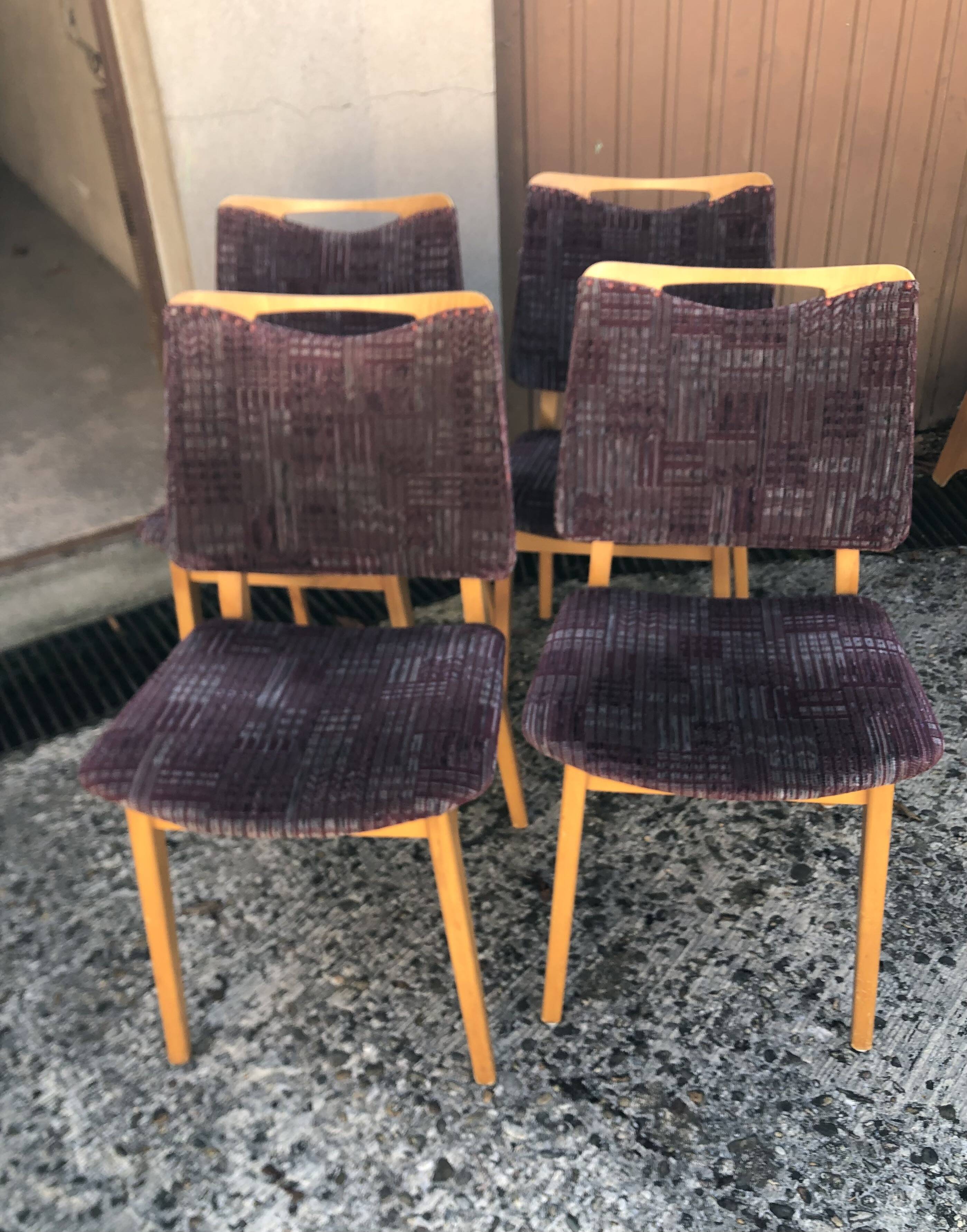 Vintage blond wood chairs from the 60s