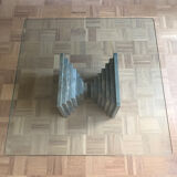 Table basse sculpturale en marbre de milieu de siècle