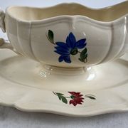 Ironware sauceboat Sarreguemines and Digoin