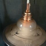 Pink glass walking lamp