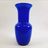 Pair of amphora vase and flat vase, vintage Murano glass.