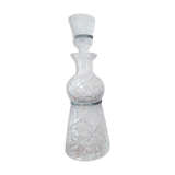 Decanter in crystal and tin accompanied by its cap