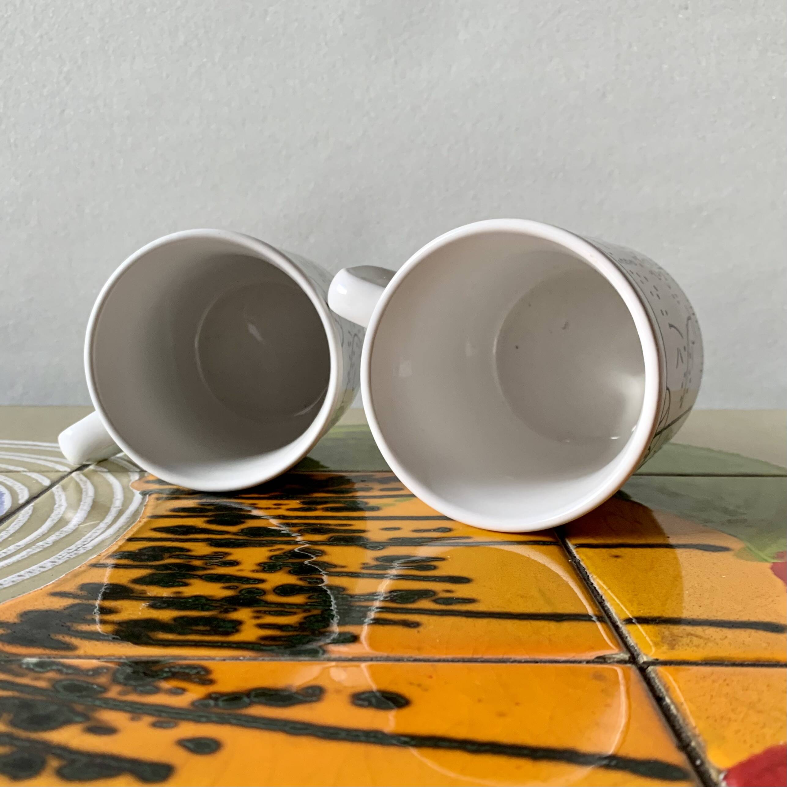 Set of 6 vintage cups Distri Boch Seca England decor Copenhagen