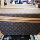 Louis Vuitton leather suitcase