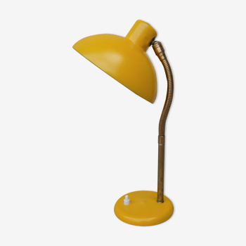 Vintage yellow metal desk lamp