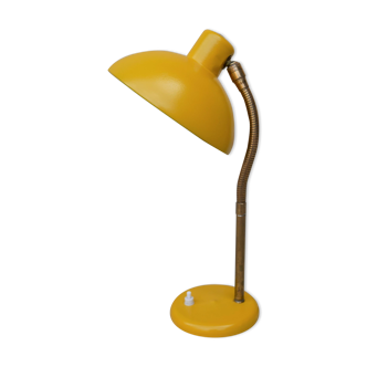 Vintage yellow metal desk lamp
